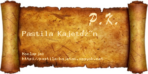Pastila Kajetán névjegykártya